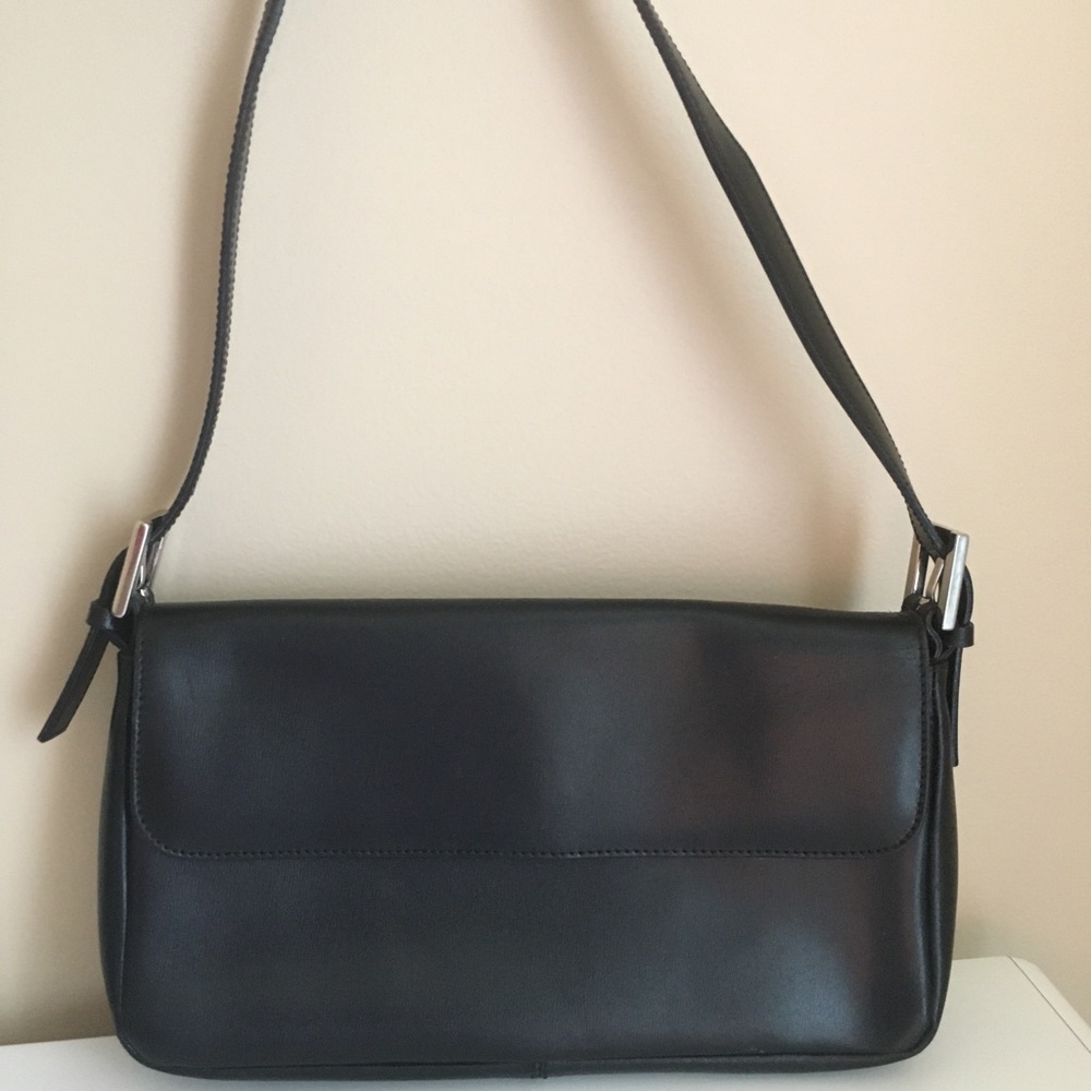 Talbots Black Leather Handbag